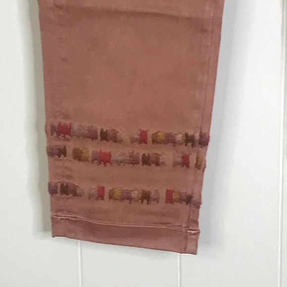NWT Driftwood Mauve Embroidered Stitch Cuffed Leg Drawstring Khaki Pants SZ XL - Picture 5 of 12